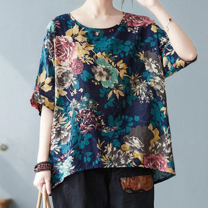 Shuan Floral Oversized T-shirt Buddhatrends