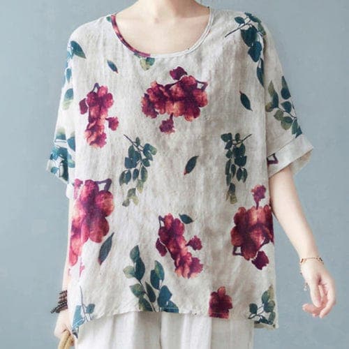 Shuan Floral Oversized T-shirt Buddhatrends