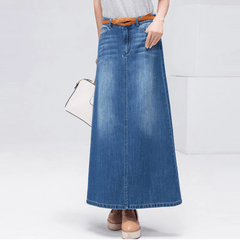 Belinda Denim Maxi Skirt Buddhatrends