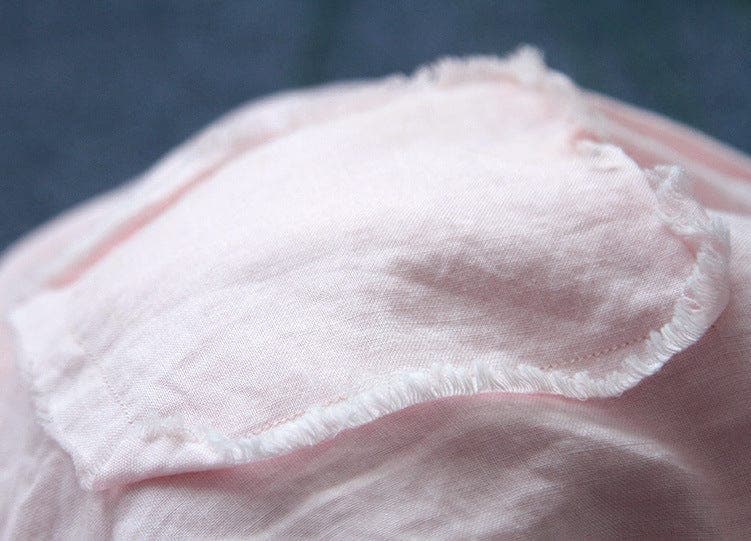 Soft Pink Linen Midi Skirt Buddhatrends