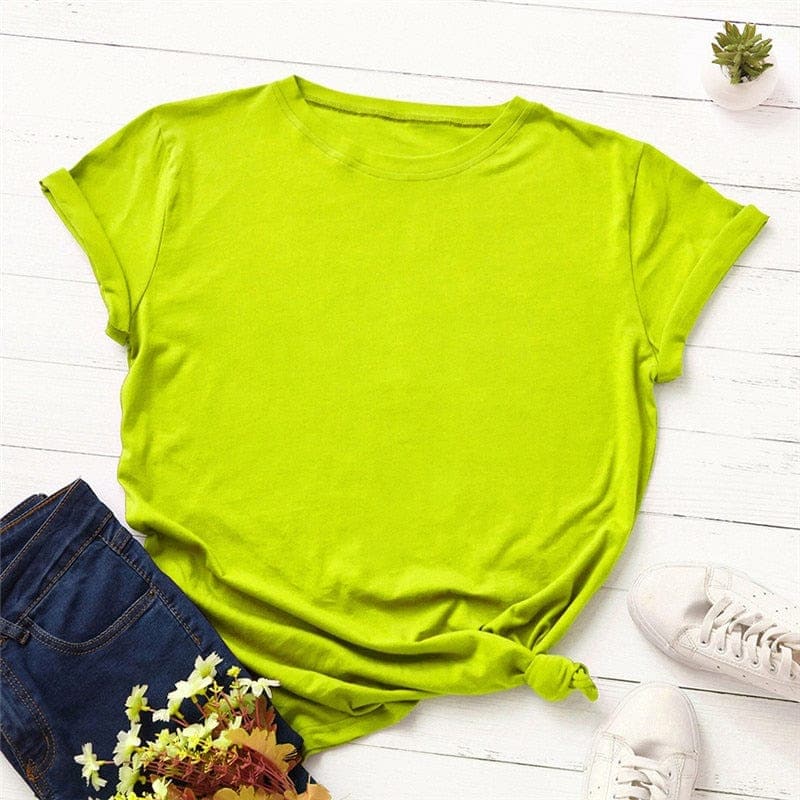 Solid Cotton Basic T-shirt Buddhatrends