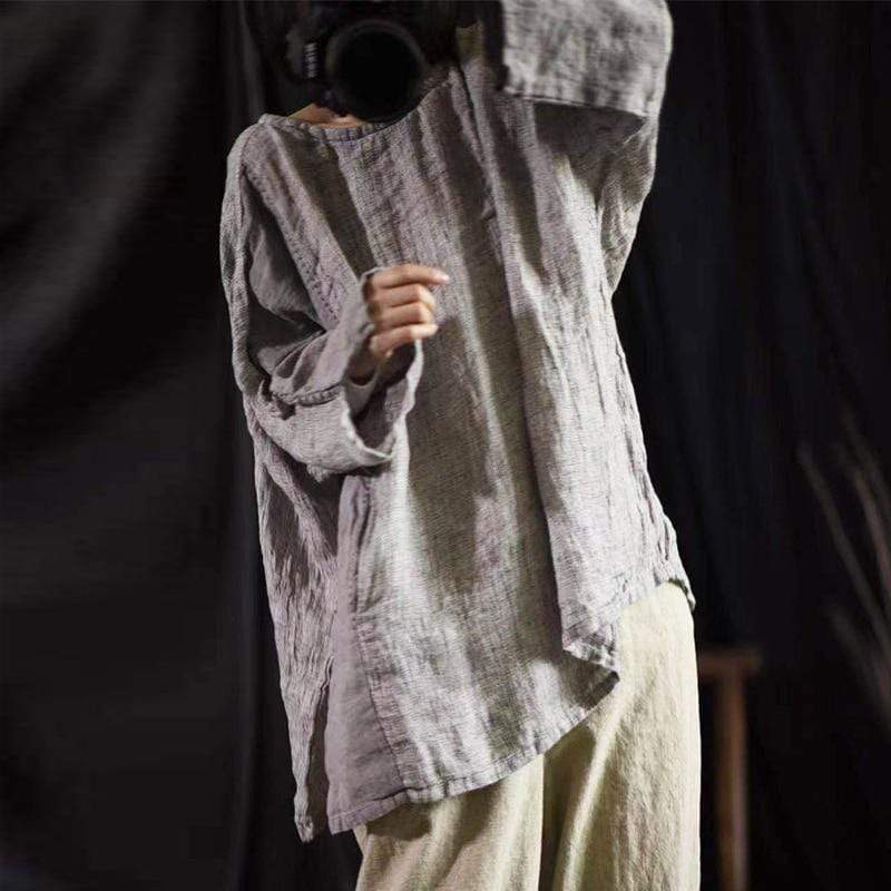 Angie Oversized Cotton Linen Shirt | Zen Buddhatrends