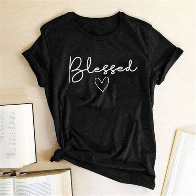 Graphic Blessed Heart T-Shirt Buddhatrends