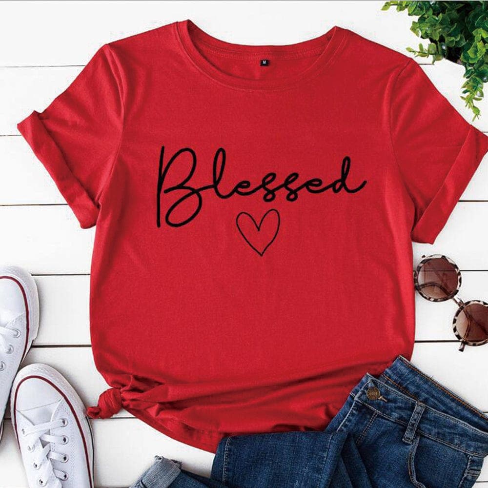 Graphic Blessed Heart T-Shirt Buddhatrends