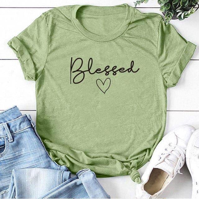 Graphic Blessed Heart T-Shirt Buddhatrends