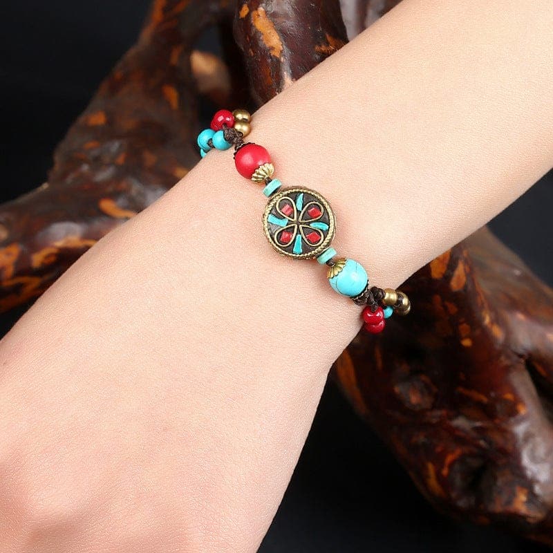 Tibet Flower Handmade Braided Bracelet Buddhatrends