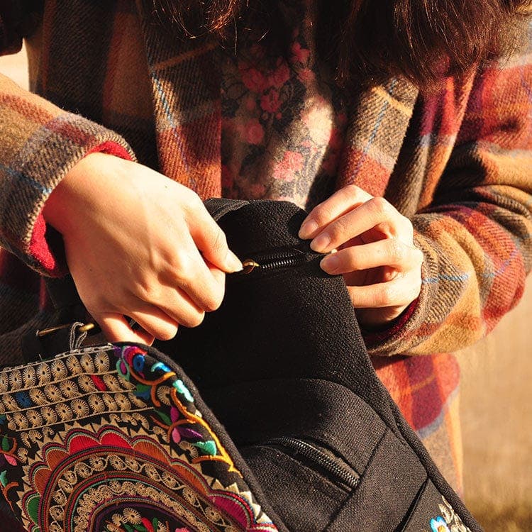 Tibet Mandala Embroidered Backpack Buddhatrends