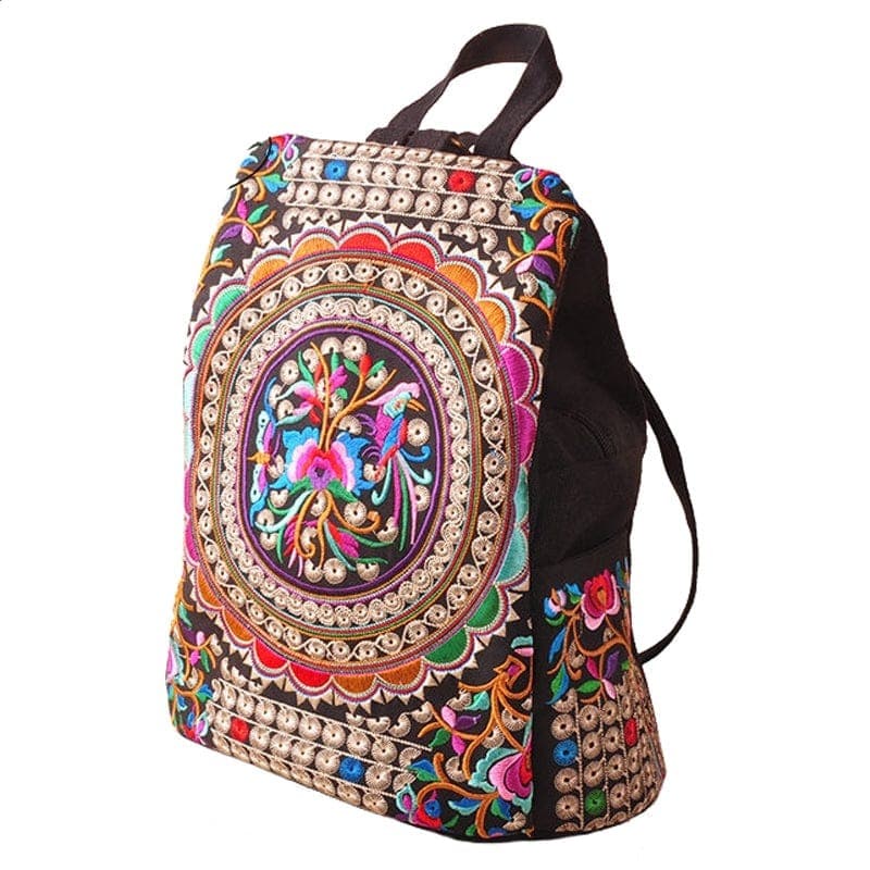 Tibet Mandala Embroidered Backpack Buddhatrends