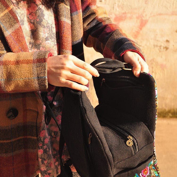 Tibet Mandala Embroidered Backpack Buddhatrends