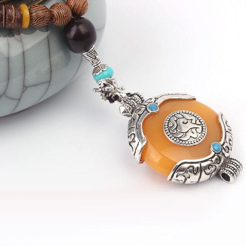 Tibetan Sandalwood Resin Pendant Necklace Buddhatrends