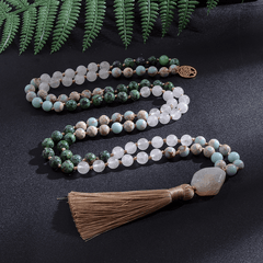 Tree Of Life Semi Precious Stones Mala Beads Set Buddhatrends