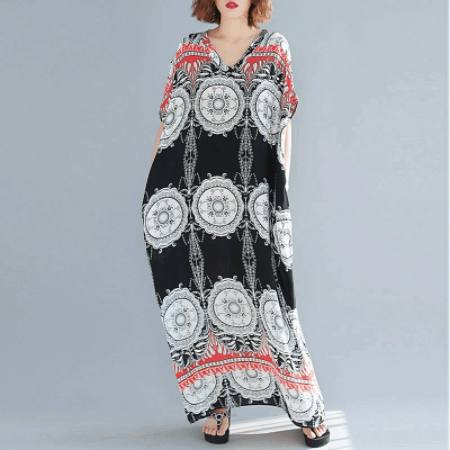 Tribal Mandala Kaftan Dress Buddhatrends