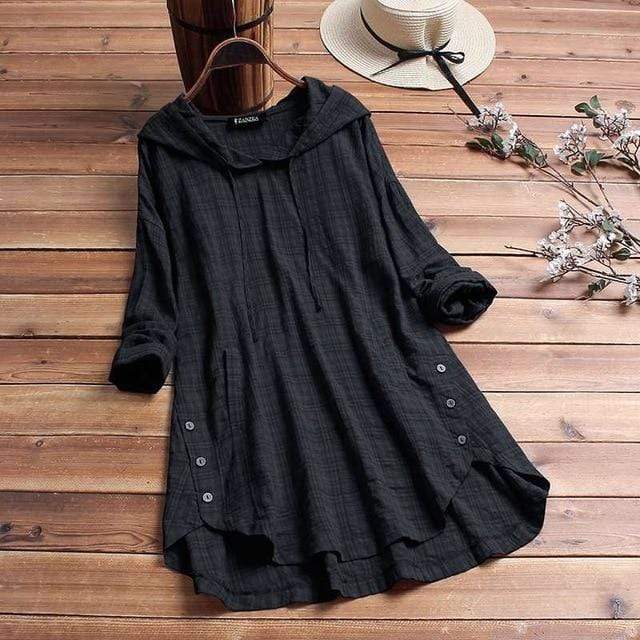 Hooded Long Sleeve Tunic Buddhatrends