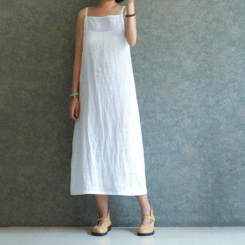 White Spaghetti Strap Dress Buddhatrends