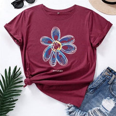 Flower Power Printed T-Shirt Buddhatrends