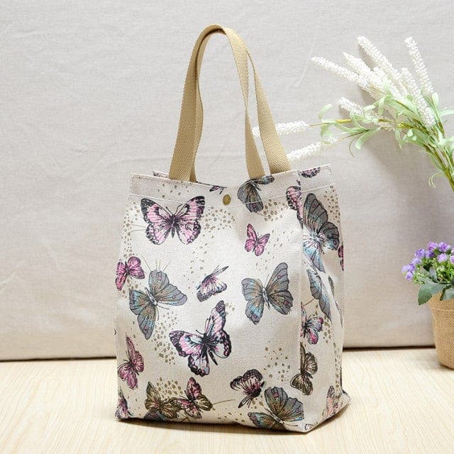 Funky Printed Canvas Shopper Tote Buddhatrends