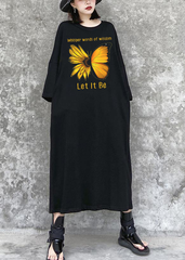 Gothic Sunflower Black Maxi Dress AT-FDL200909-PS