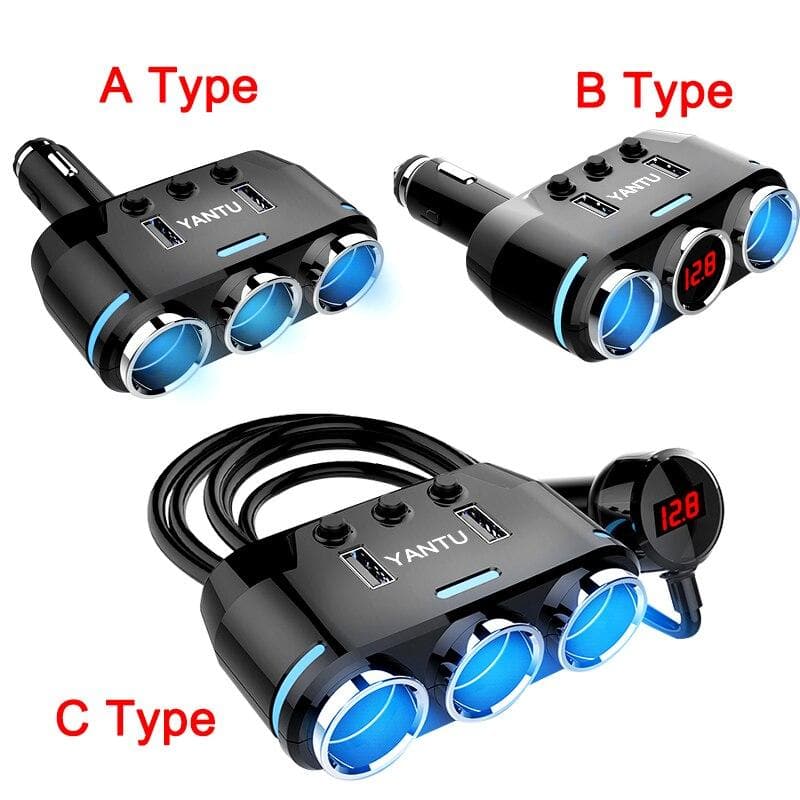 Car Splitter Cigarette Lighter Socket DYLINOSHOP