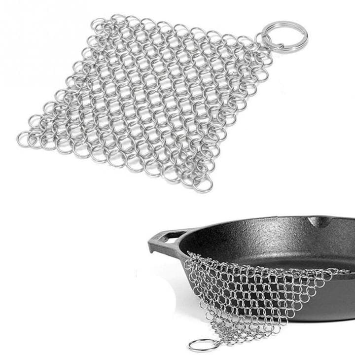 Chainmail Cast Iron Scrubber DYLINOSHOP