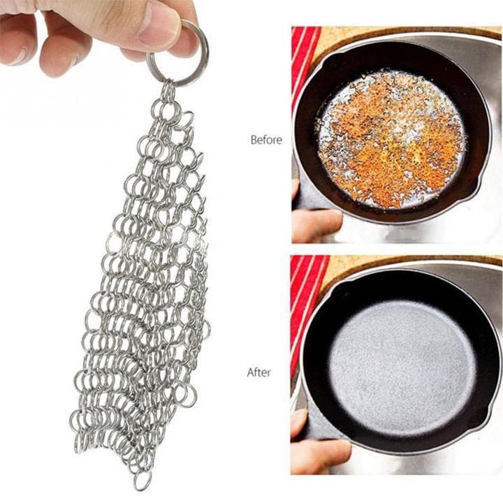 Chainmail Cast Iron Scrubber DYLINOSHOP