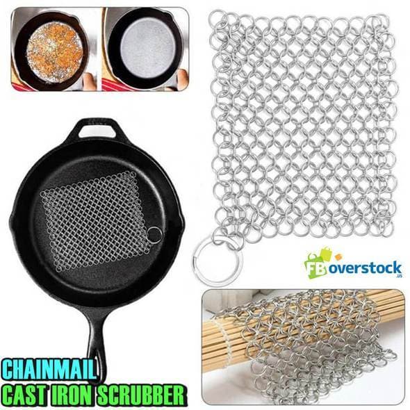 Chainmail Cast Iron Scrubber DYLINOSHOP