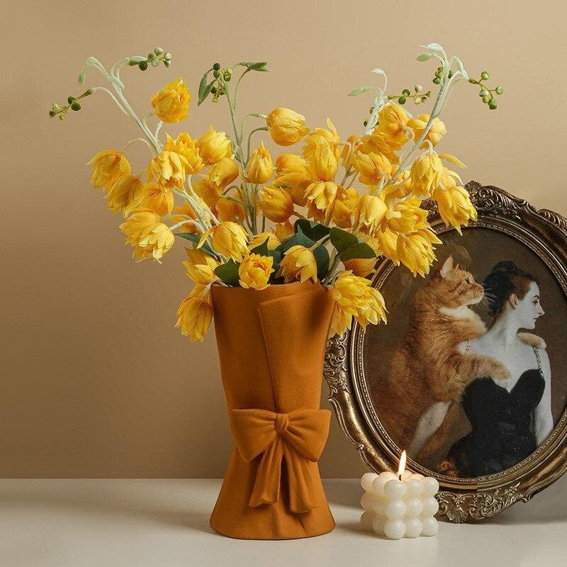 Luxury Bowknot Vase feajoy