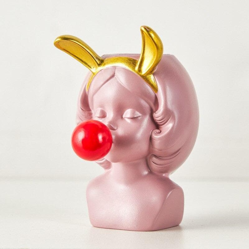 Bubblegum Girl Vase dylinoshop