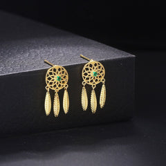 Earrings Necklace Charm Jewelry Set ZOS0152 Tassel Hollow Flower Touchy Style