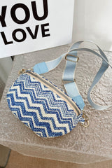 Chevron Straw Sling Bag dylinoshop