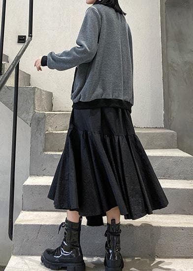 fashion asymmetric women skirts elastic waist ruffles skirts AT-SKTS200120