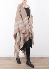 fashion women oversize tassel scarf knitting small fresh cloak sacarfes AM-SCF191107