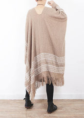 fashion women oversize tassel scarf knitting small fresh cloak sacarfes AM-SCF191107