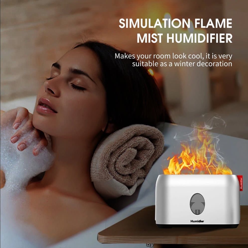 Flame Mist Humidifier with Remote Control (200ml) DYLINOSHOP