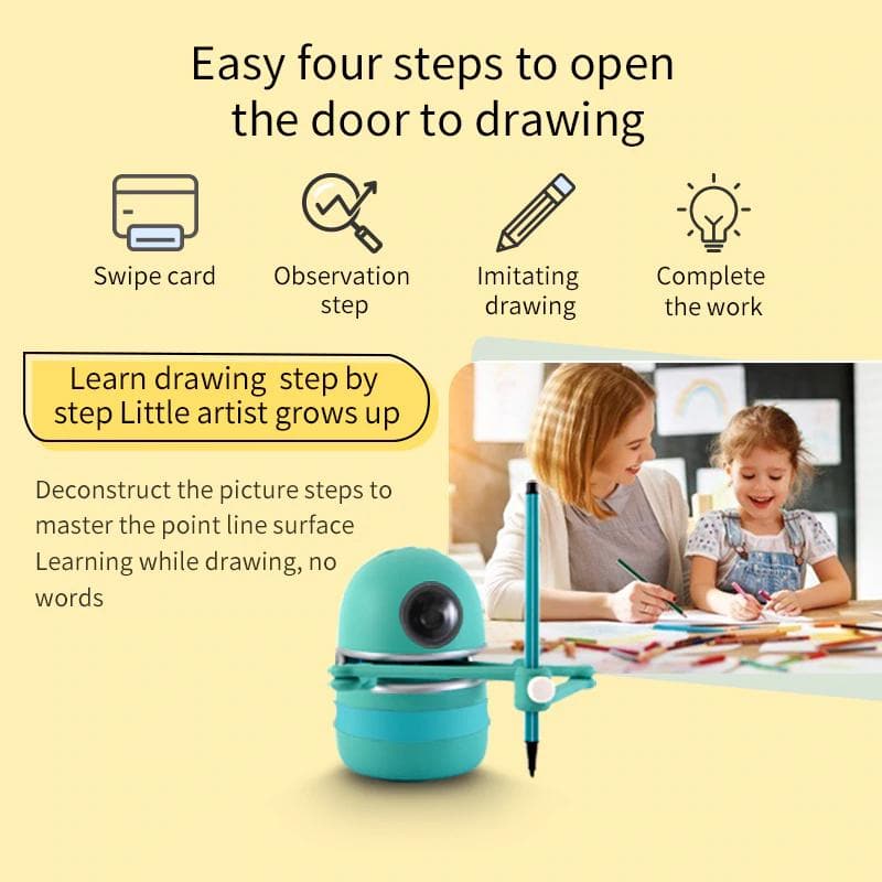 Fun & Interactive Educational Drawing Robot DYLINOSHOP