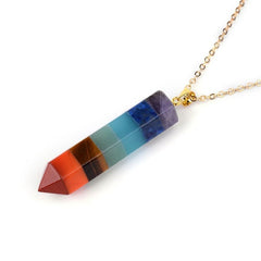 Geometric Necklaces Charm Jewelry NCJB03 Chakra Natural Stone Pendant Touchy Style