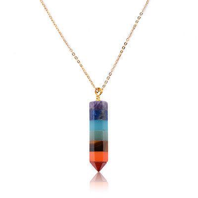 Geometric Necklaces Charm Jewelry NCJB03 Chakra Natural Stone Pendant Touchy Style