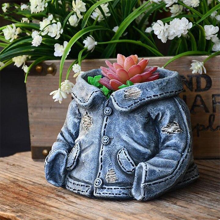 Denim Clothes Pants Flower Pot dylinoshop