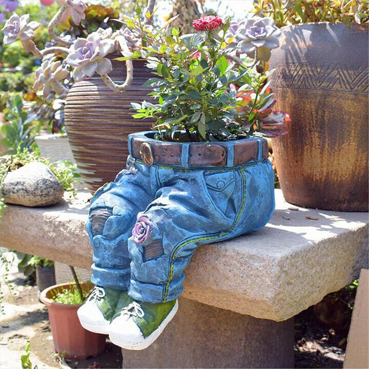 Denim Clothes Pants Flower Pot dylinoshop