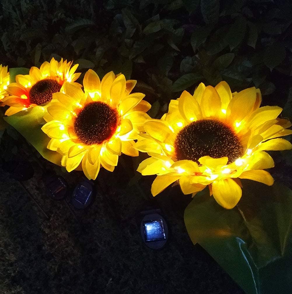 2 Pack Solar Powered Sunflower Light dylinoshop