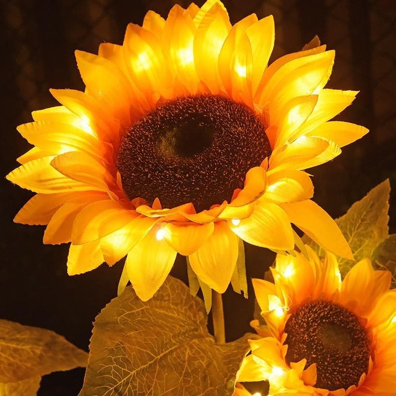 Upgraded 3 Sunflower Solar Garden Light feajoy