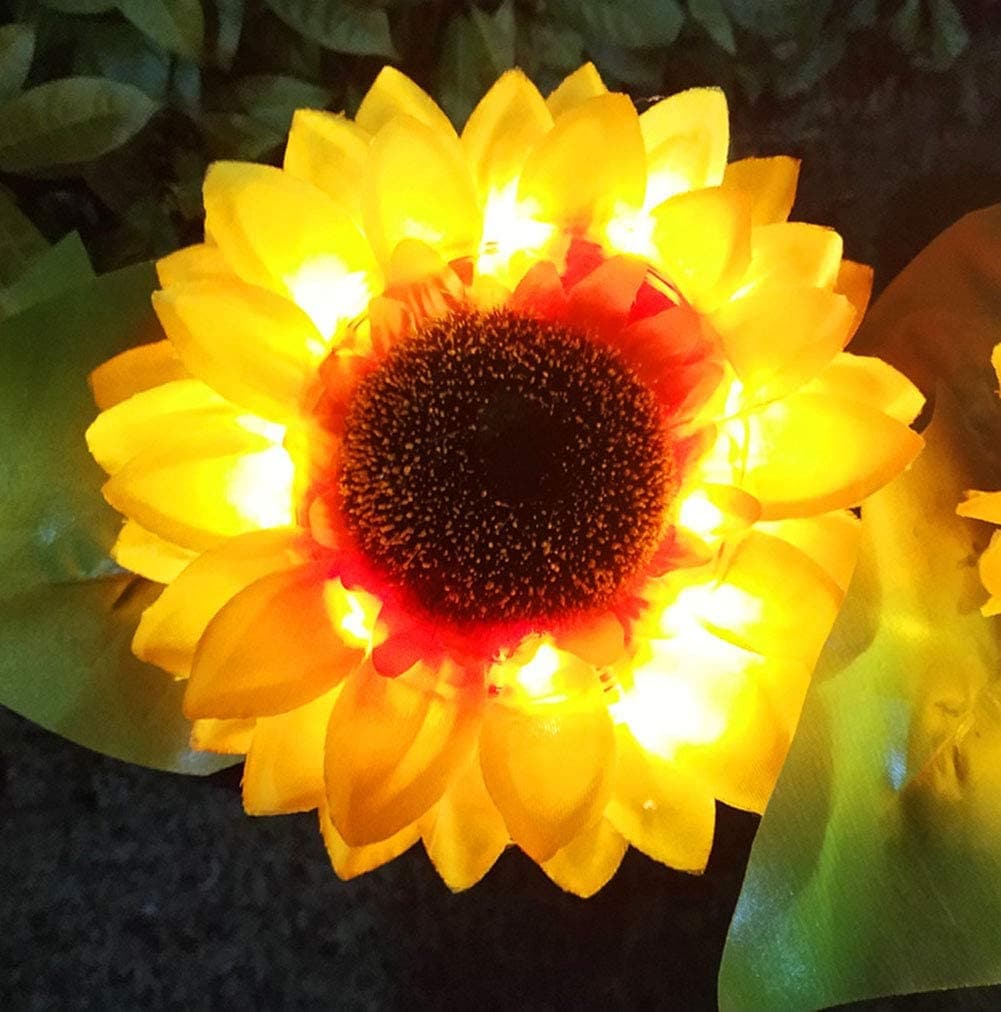 2 Pack Solar Powered Sunflower Light dylinoshop