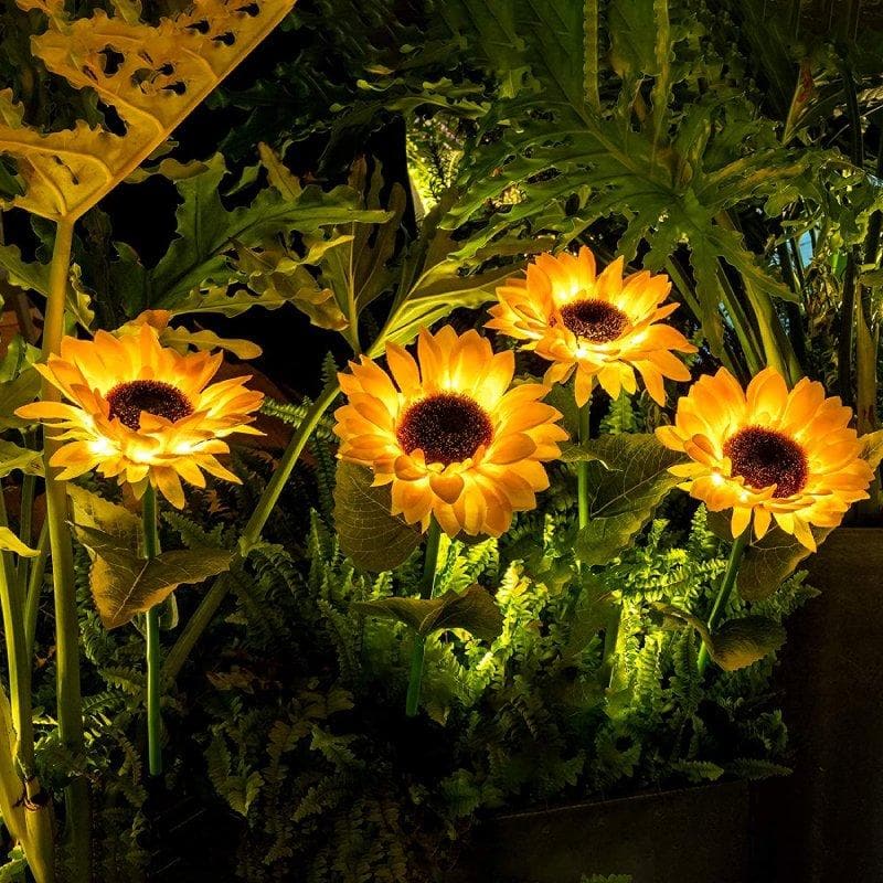 2 Pack Solar Powered Sunflower Light dylinoshop