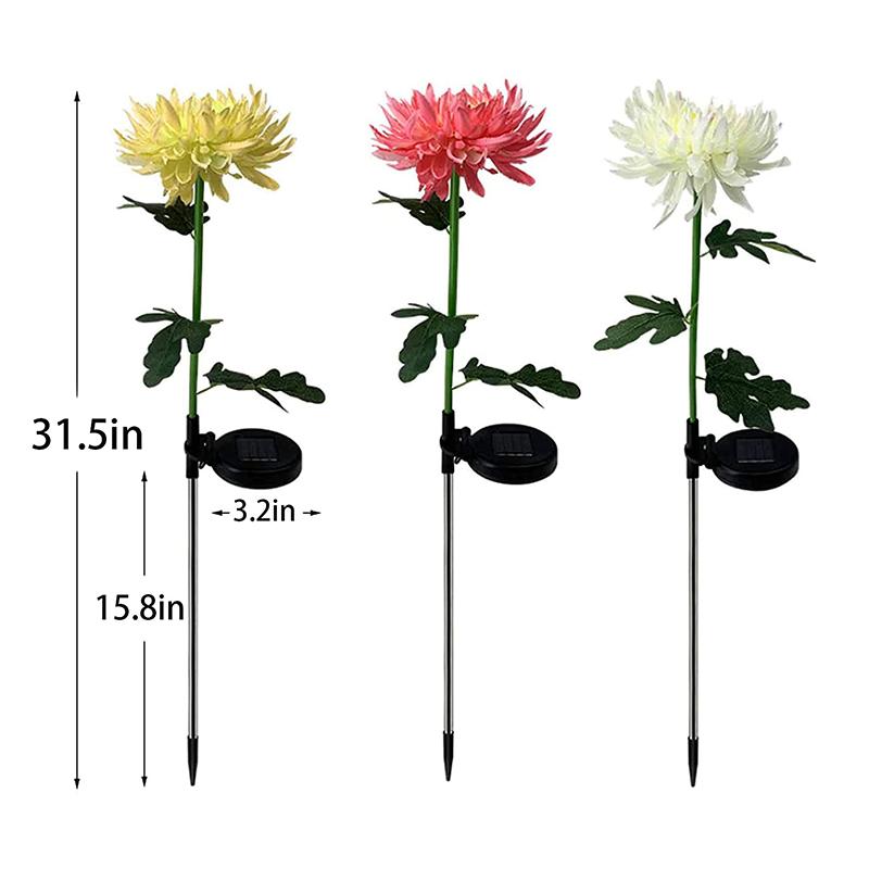 2 Pack Solar Chrysanthemum Garden Light dylinoshop