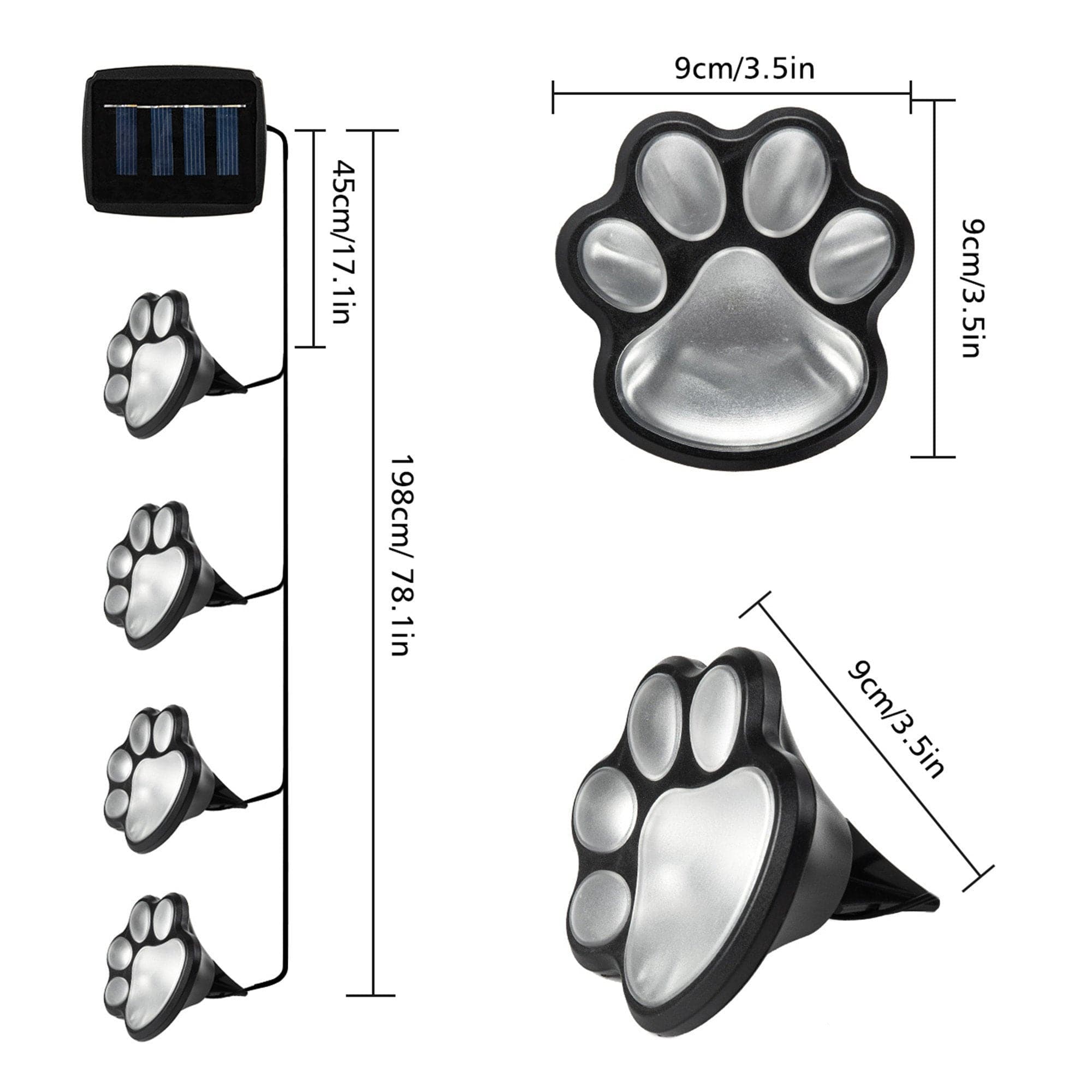 Solar Dog Paw Light feajoy