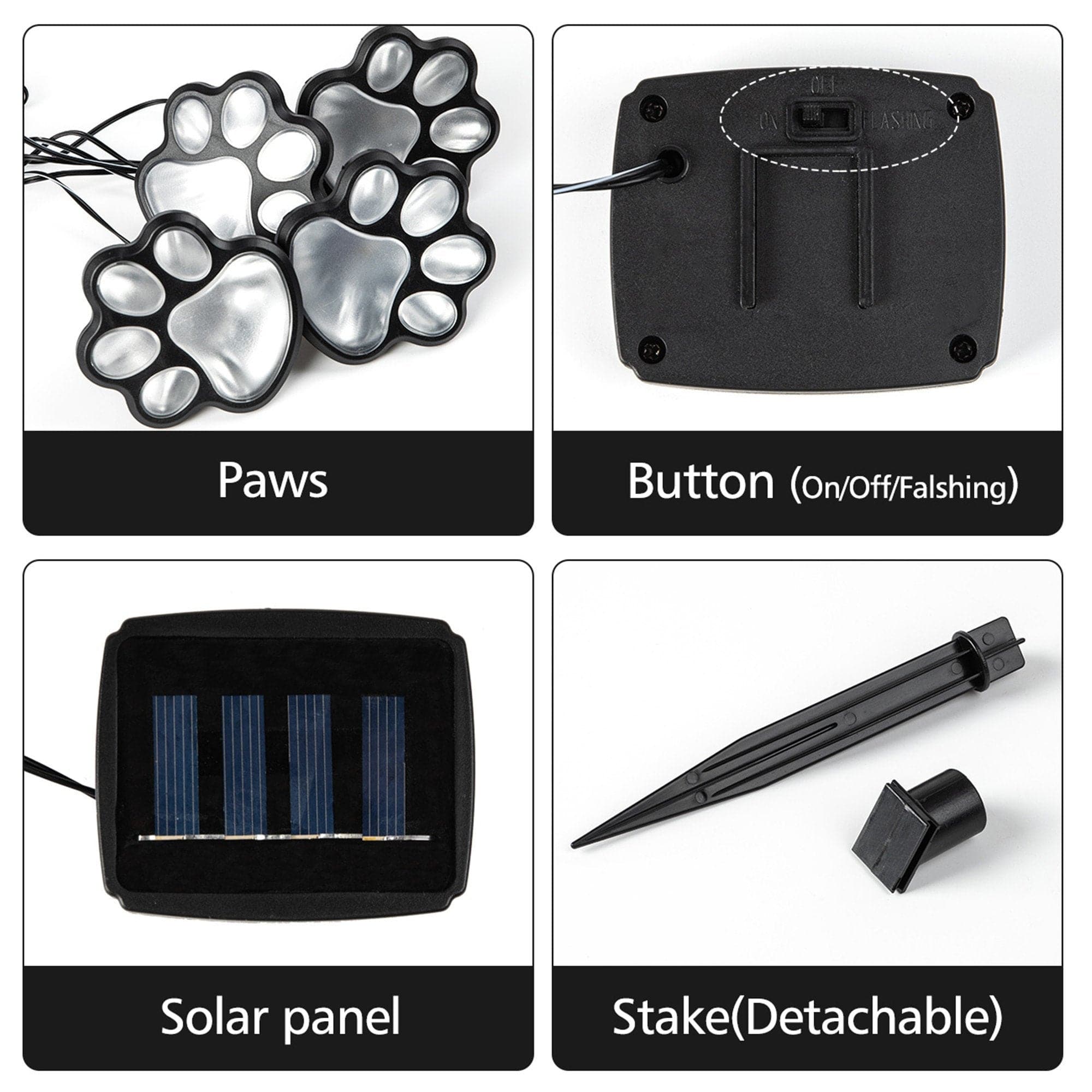 Solar Dog Paw Light feajoy