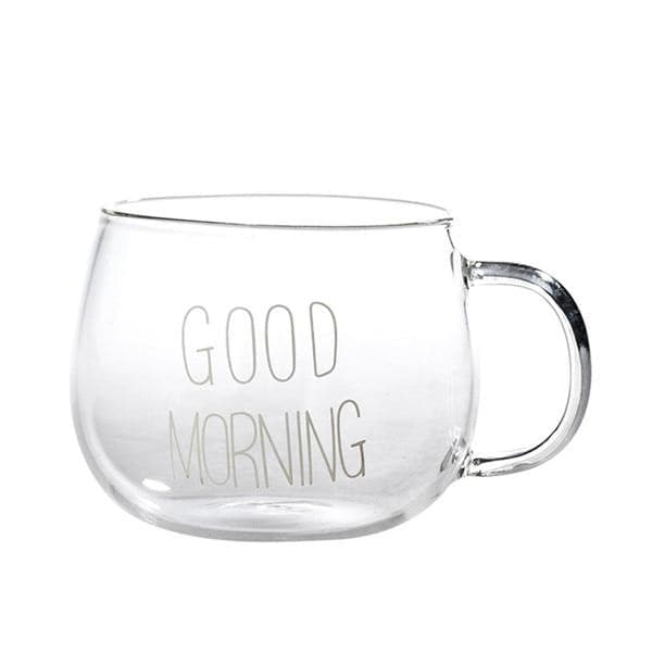 Good Morning Glass Mug dylinoshop