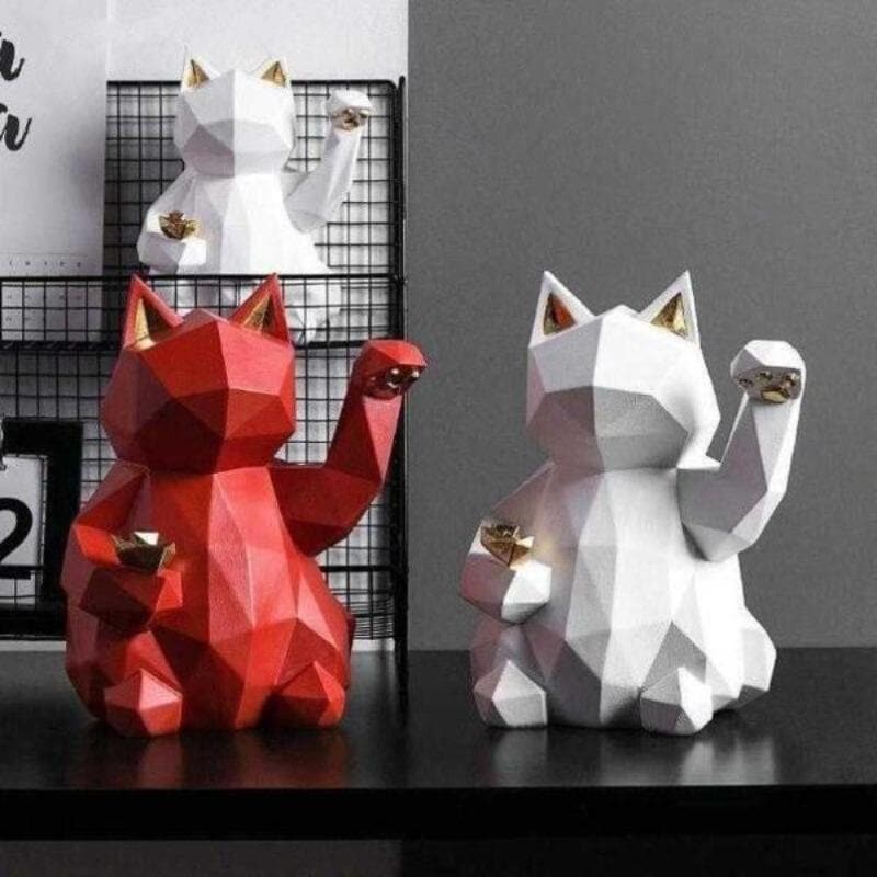 Geometric Lucky Cat Feajoy