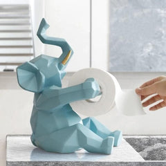 Geometric Elephant/Deer Toilet Roll Holder Feajoy