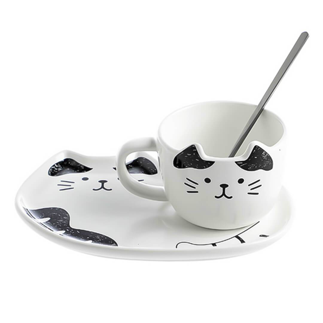 Cute Cat Coffee Set dylinoshop