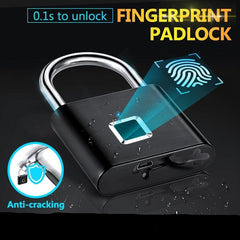 LockSmart™ - Rechargeable Fingerprint Padlock DYLINOSHOP